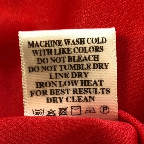 The Nines Red Flowy Mini Dress Tie Waist Bell Sleeves Womens Size Large - Picture 3 of 11